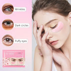 Under Eye Patches -30 Pairs Sakura Essence Eye Mask for Puffy Eyes,Reducing Dark Circles,Anti-Aging & Refreshing, Collagen Eye Mask for Moisturizing,Sakura Pink