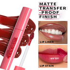 Wonder Blading Lip Stain Peel Off Masque, 6 Colors Tattoo Peel Off Mask, Matte Finish Peel Off Lip Stain, Waterproof & Transfer Proof Nude Lip Tint, Lip Tatoo Peel Lip Tint, 04# Rose Red