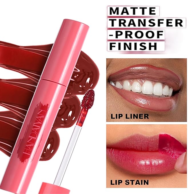 Wonder Blading Lip Stain Peel Off Masque, 6 Colors Tattoo Peel Off Mask, Matte Finish Peel Off Lip Stain, Waterproof & Transfer Proof Nude Lip Tint, Lip Tatoo Peel Lip Tint, 06# Dark Brown