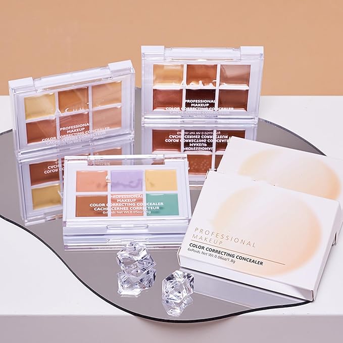 Color Correcting Concealer Palette 6 Colors Lightweight Smooth