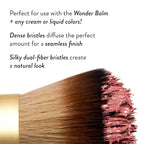 LAURA GELLER NEW YORK The Wonder Brush, Makeup Brush with Wooden Handle, Apply The Wonder Balm, Cream & Liquid Blush, Even Application and Blending
