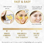 mascarillas de tratamiento ocular con colageno, Parches para el cuidado de la piel bajo los ojos de oro de 24 Kilates