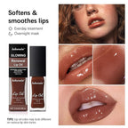 3 Colours Hydrating Lip Tinted Oil, Moisturizing Crystal Jelly Lip Gloss Ultra-Shiny Finish Soften & Smoothes Lips Texture Plumping Liquid Lipstick for Girls and Women