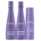 Nexxus HY-VOLUME Weightless Lift Shampoo, Conditioner & Foam 3 Pack PROTEIN FUSION with Collagen Protein & Hyaluronic Acid For Flat & Limp Hair for 48 Hours of Volume 13.5 fl oz & 5.5 fl oz