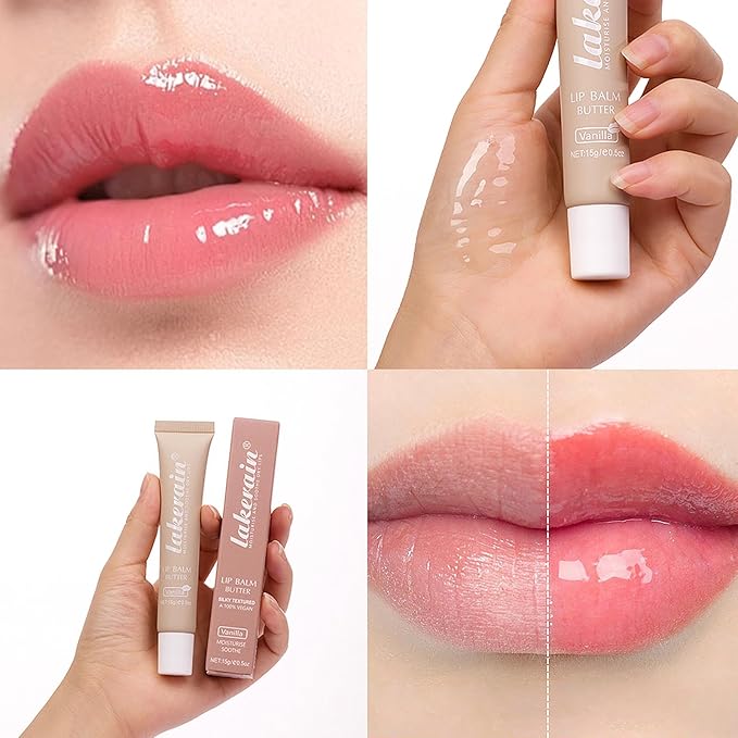 Lip Butter Balm, Day/Night Hydrating Lip Vanilla
