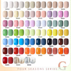GAOY 42 Pcs Gel Nail Polish Kit, Green Blue Jelly Orange Glitter Colors All Seasons Gel Nail Polish Set with Glossy & Matte Top Coat and Base Coat for Salon and DIY Manicure at Home