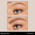 Morphe Micro Dual Eyebrow Pencil - Dual-Ended Brow Pencil Featuring a Retractable, Ultra-Precise, Pointed Tip - Richly Pigmented, Smooth-Gliding, Long-Lasting Wax Formula - Hazelnut (0.003 oz)