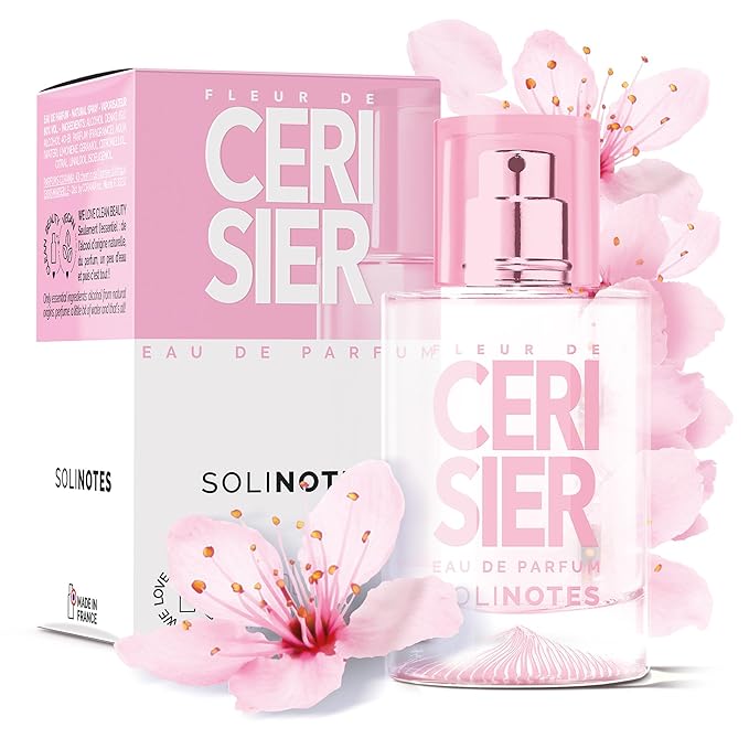 SOLINOTES Cherry Blossom Perfume for Women - Eau De Parfum | Delicate Floral and Soothing Scent - Made in France - Vegan - 1.7 fl.oz