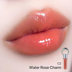 ENTROPY Makeup 2-in-1 Charm Shiny Glowy Lip & Cheek Gloss Tint Keychain, High Pigment Glossy Lip Color & Plumping Gloss, C2 Water Rose Charm