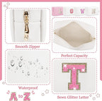 Personalized initial letter makeup bag,