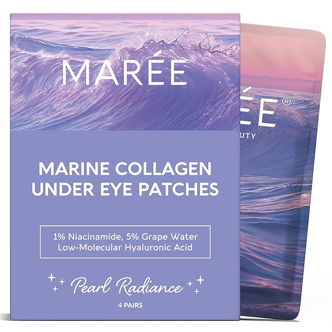 MAREE Violet Eye Gels - Marine Collagen and Grape Water Extract for Hydrated Skin