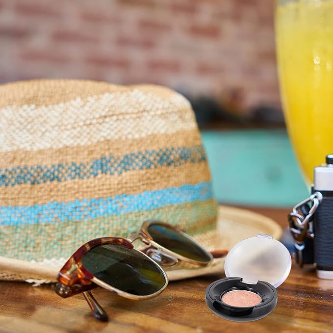 Lurrose Makeup Pallet 8pcs Empty Eyeshadow Trays Round