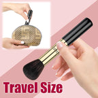 Retractable Makeup Brush, Travel Kabuki Powder Brush, Retractable Blush Brush, for Blush, Bronzer, Buffing, Highlighter Flawless Powder Cosmetics, Travel Friendly