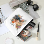 Western cosmetic bag highland cow