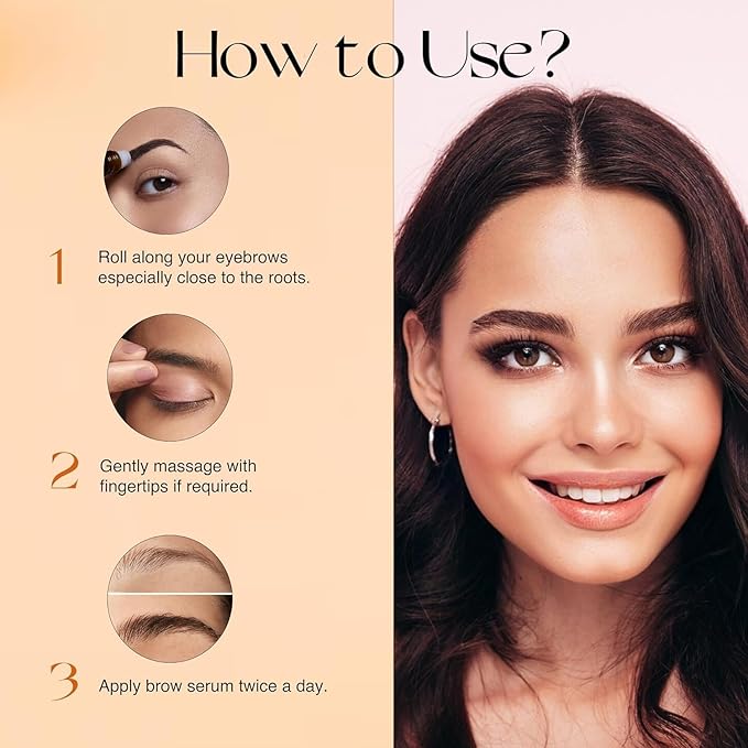 Nourish Mantra - Brow Growth Serum | Formulated with Redensyl, Biotin, Peptides & Amino Acids | for Brow Growth and Thickness | Eyebrow Growth Serum | 10 ml