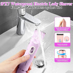 Glow Aura Womens Shaver, Bikini Trimmer for Women, Glow Aura Electric Razor, Comfort 2 in 1 Electric Lady Shaverr, Dual Head Groomer, Glowaura Womens Razor, GlowAura Bikini Shaver(Purple)