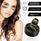 Under Eye Patches, Eye Mask Black Pearl, Puffy Eyes Dark Circles Brighten Treatments, 60PCS Collagen Under Gel Pad for Lighten Wrinkles Anti-Aging, Fine Lines Eye Bags Women Men