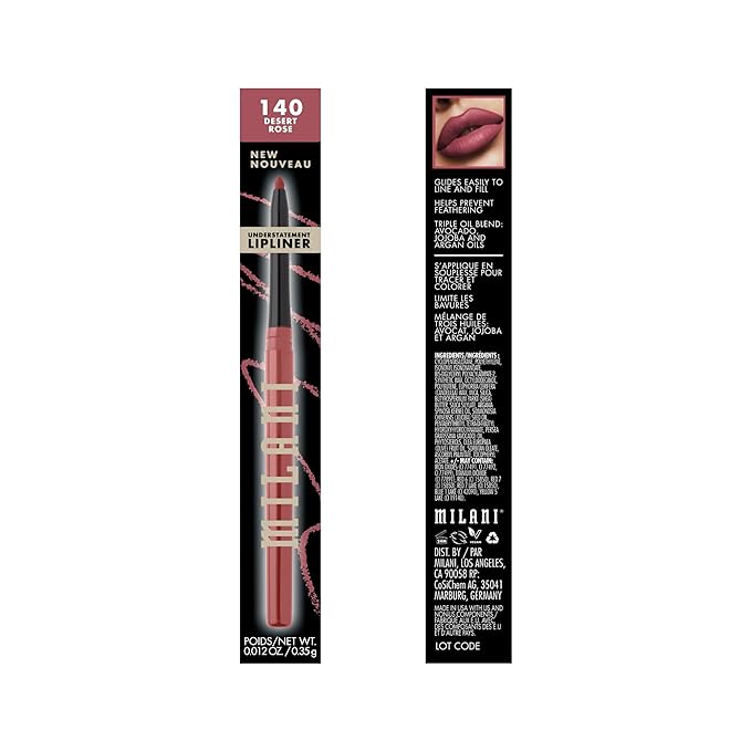 Milani Understatement Lipliner Pencil - Highly Pigmented Retractable Soft Lip Liner Pencil, Easy to Use Lip Makeup