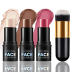 3pcs Face Contour Stick Makeup Set, Highlighter Stick