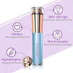 Portable Flawless Facial Hair Remover for Women – Painless, Fast & Precise Flawless Electric Razor & Epilator for Face, Lips, Chin Hair Removal – 18K Gold-Plated, 360° LED Light
