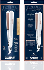 Conair Double Ceramic Flat Iron, 1 1/4-inch Hair Straightener
