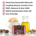 One With Nature Dead Sea Salt Sandalwood Soap 7oz 3-Pack – Purifying and Exfoliating Soap Bar with Dead Sea Minerals and Sandalwood for Face & Body, for Men & Women