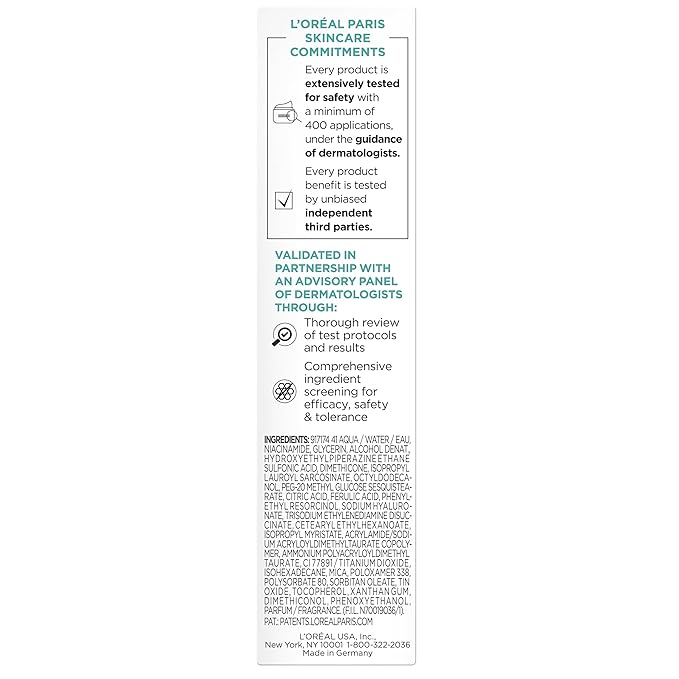 L’Oréal Paris Bright Reveal 12% [Niacinamide + Amino Sulfonic + Ferulic] Dark Spot Serum 1oz + Moisturizer Sample