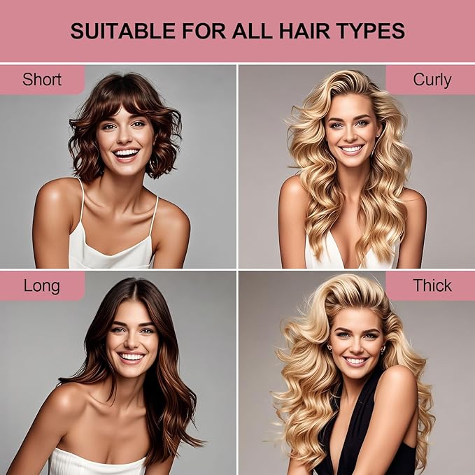 Heatless Curls Overnight Set - Jumbo Overnight Hair Curlers to Sleep In, Soft Velvet Hair Rollers for Women, No Damage Curls Styling Tools 3pcs