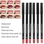 6pcs Lip Liner, Professional Waterproof Matte Long Lasting Long