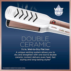 Conair Double Ceramic Flat Iron, 1 1/2-inch Wet-to-Dry Hair Straightener