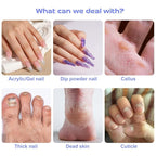 Acrylic Nail Kit, Portable Electric Nail File Set for Acrylic Gel Nails, Manicure Pedicure Tool Nail Drill Bits with Nail Drill Bits Sanding Bands (Purple)