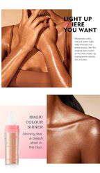 AKARY Shimmer Highlighter Powder, Fairy Polvo De Hadas Highlighter Powder & Blush Stick, Instant Glow Luminizer Duo, Glitter Body Face Hair High Gloss Stick, Sparkle Smudge-Proof Highlighter Stick Party Makeup (C-#01)