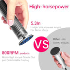 5.3'' Electric Foot Callus Remover with 80pcs Sandpaper Discs & Brush, Professional Aluminum Ergonomic Pedicure Tool, Stepless Speed & Reverse Control for Dead Skin Removal (Grey)