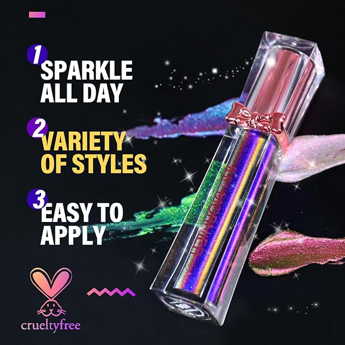 Super Stay Lip Gloss,Multichrome Colorstay Overtime Lipcolor,Highly Pigmented Instant Glitter Liquid Lip Makeup,0.12 Fl Oz (05, 3.5ml)