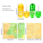 Hydrating Lip Oil Pack, 2 Pack Clear Fruit Extract Lip Oil Set or Lip Color and Shine, Dry Lip's Moisturizing Hydrating and Nourishing Clear Tinted Lip Gloss Set