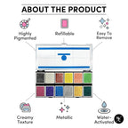 Metallic 12-Color Palette - Luxurious Water-Activated Makeup