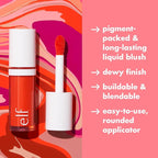 e.l.f. Camo Liquid Blush, Long-lasting Liquid Blush For High-pigment Color, Creates A Soft, Dewy Finish, Vegan & Cruelty-free, Gorg Orange