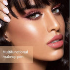 3pcs Contour Beauty Wand, Blush Wand and Liquid Highlighter Wand with Cushion Applicator, Long Lasting Silky Smooth Blendable Contour Highlighter Blush Stick,Cruelty Free,Contour +Blush +Highlighter Set（#01+#03+#05）