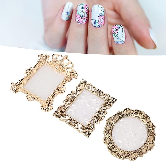 Nail Art Resin Palette,3pcs Vintage Nail Art Palette