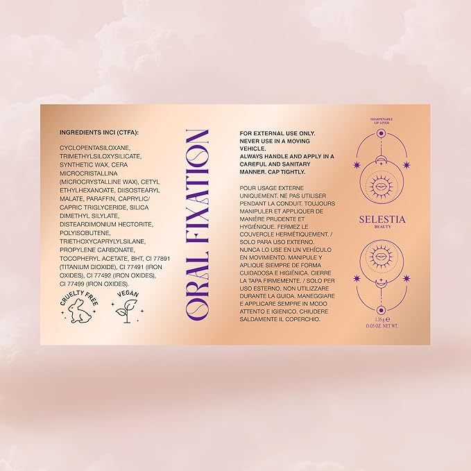 Long-Lasting & Waterproof Lip Liner Pencil – Oral Fixation – Precision Application with Sharpenable Tip (TANTRA)