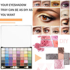 3 Pcs Large Empty Magnetic Eyeshadow Palette Cosmetics Pan with Clear Top DIY Eyeshadow Pan Cosmetics Dispensing Storage Box for DIY Eyeshadow Lipstick Pigment Blush 9.25 x 6.57 x 0.47 Inch