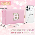 Personalized initial letter makeup bag,