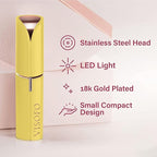 Facial Hair Removal for Women | Electric Razor Device Small Mustache Dermaplaning Remover Tools Tweezers Epilator Trimmer Face Dermaplane Shavers Beauty Gadgets Set Accessories by VISOFO (Citrine)