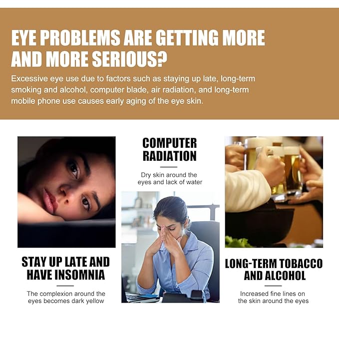 Retinol Eye Stick with Collagen & Hyaluronic Acid Eye Cream for Dark Circle and Puffiness, Brightening Eye Balm Reduces Fine Lines and Bags in 4 Weeks