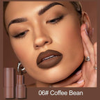 Erinde 2-in-1 Lip Liner and Lipstick Lip Combo Set, Matte Nude Dark Brown Red Lip Liner Creamy Lip Pencil Crayon, High Pigmented Long lasting Lipstick Makeup, 06# Coffee Bean