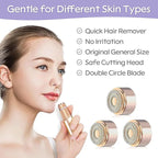 Replacement Heads for Flawless Replacement Heads,Generation 3 Replacement Heads Compatible with New Finishing Touch Flawless Facial Hair Remover,Dual Blades for Flawless Replacement Heads Gen 3,4Pcs.