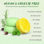 POP MODERN.C Rosemary Solid Shampoo and Conditioner Bar Set for Hair Growth, Moisturizing, 160g, 2.8219 Ounce, 2x80g Soaps, 2 Wooden Holder, Mother's Day Gift