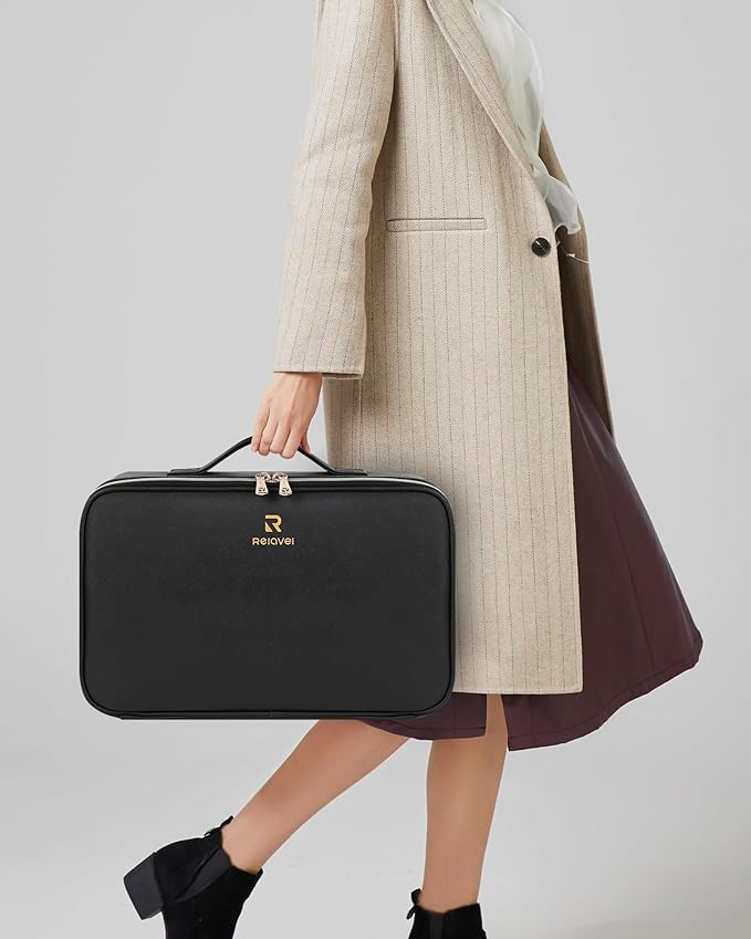 Relavel travel makeup bag with