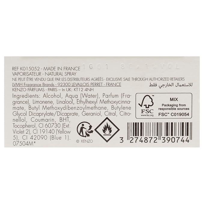 Kenzo L'Eau Pour Homme Eau de Toilette 3.3 Oz