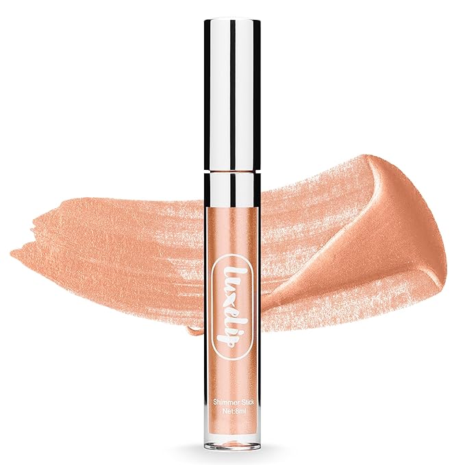 LuxeLip™ Matte Lipstick, Hydrating Non-Sticky Lip Gloss for Luminous Shine & Moisturized Lips, Lightweight, Long-Lasting Glossy Finish, Cruelty-Free Lip Makeup for Women (Champagne Frost, 8ml)